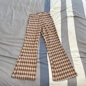 Checkered Flare Pants